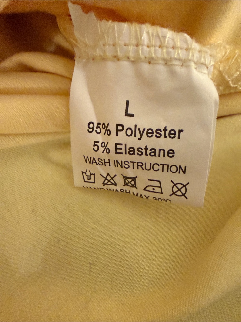 Women's Long Sleeve Scoop Neck Top in yellow Large - Picture 5 of 6